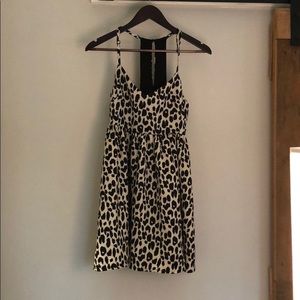 Minkpink black and white cheetah dress
